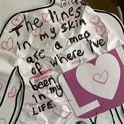 my lines in my skin are a map of where I’ve been in my life