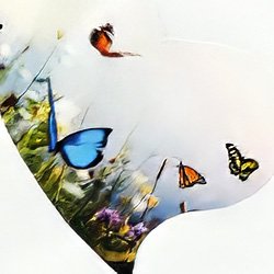 Butterflies in a love heart