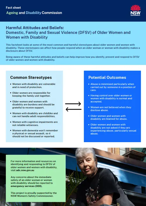 The fact sheet on harmful attitudes and beliefs